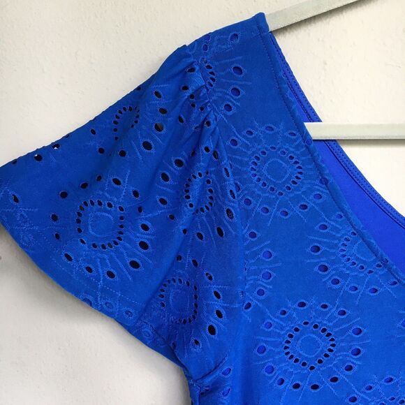 Blue Eyelet Tunic Dress- Modcloth - Picture 4 of 11